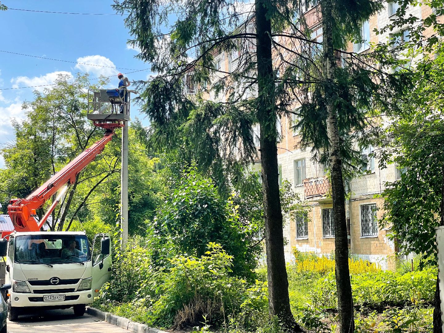 Сергиево-Посадский городской округ, Сергиев Посад, Благоустройство, Двор, Детская площадка, Светлый город, Освещение