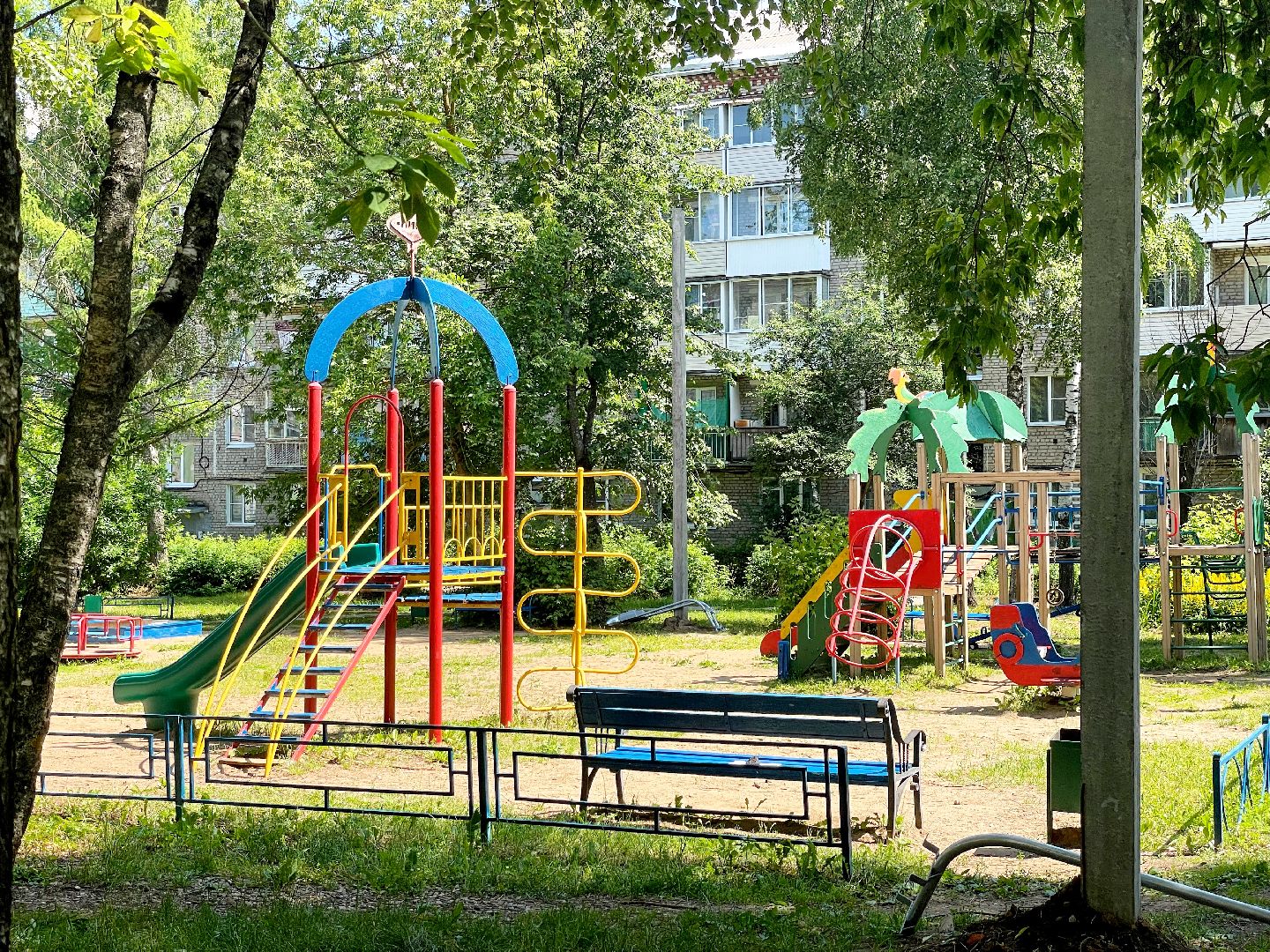 Сергиево-Посадский городской округ, Сергиев Посад, Благоустройство, Двор, Детская площадка, Светлый город, Освещение