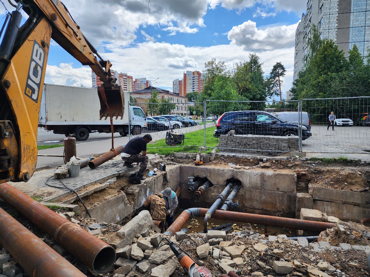 двор, ЖКХ, отопление, Пушкино