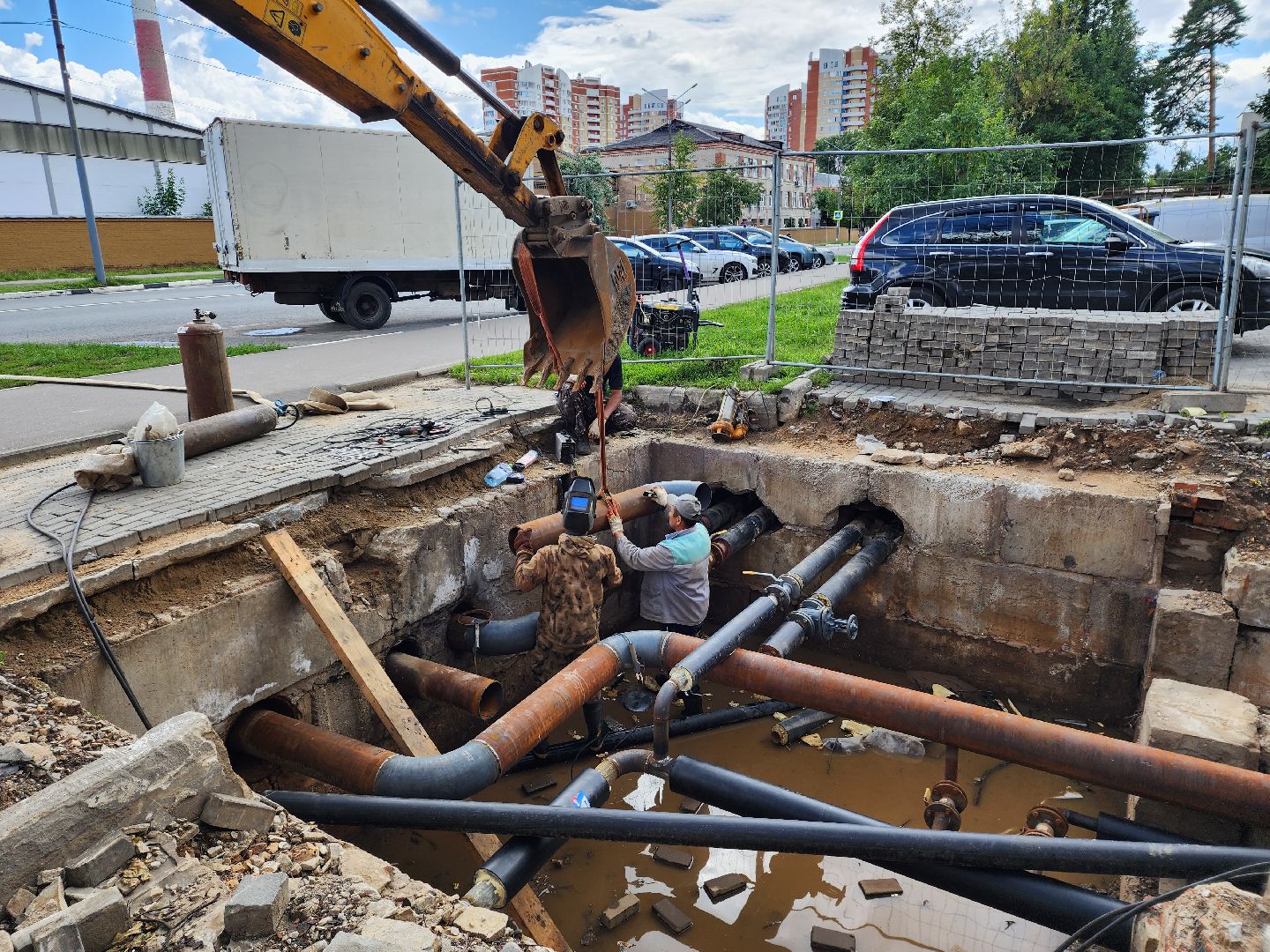 двор, ЖКХ, отопление, Пушкино