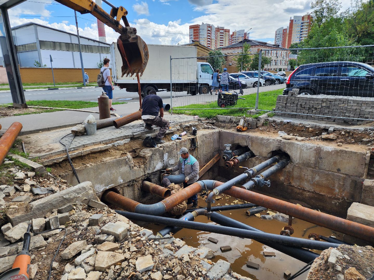 двор, ЖКХ, отопление, Пушкино