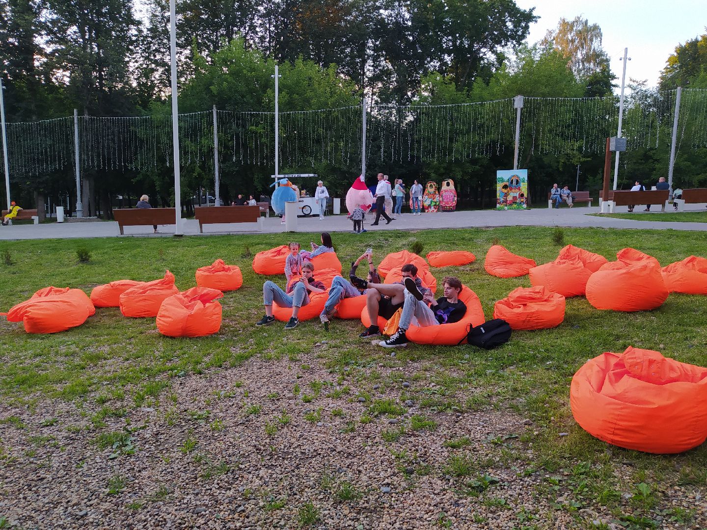 Истра, парки, отдых, ночь