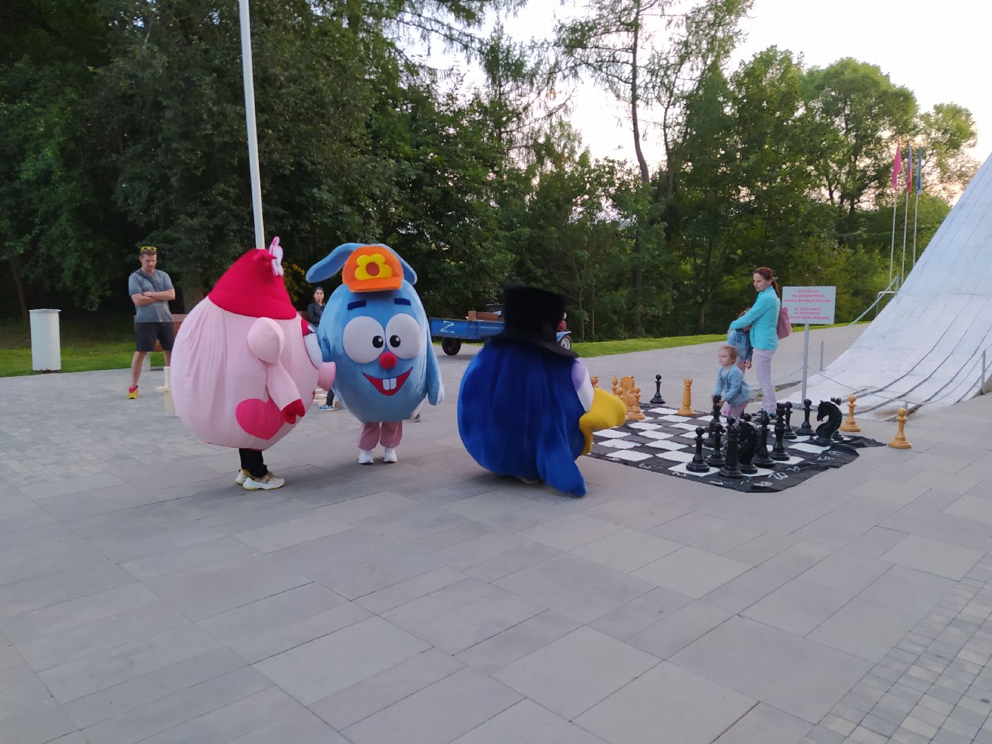 Истра, смешарики, парк, ночь