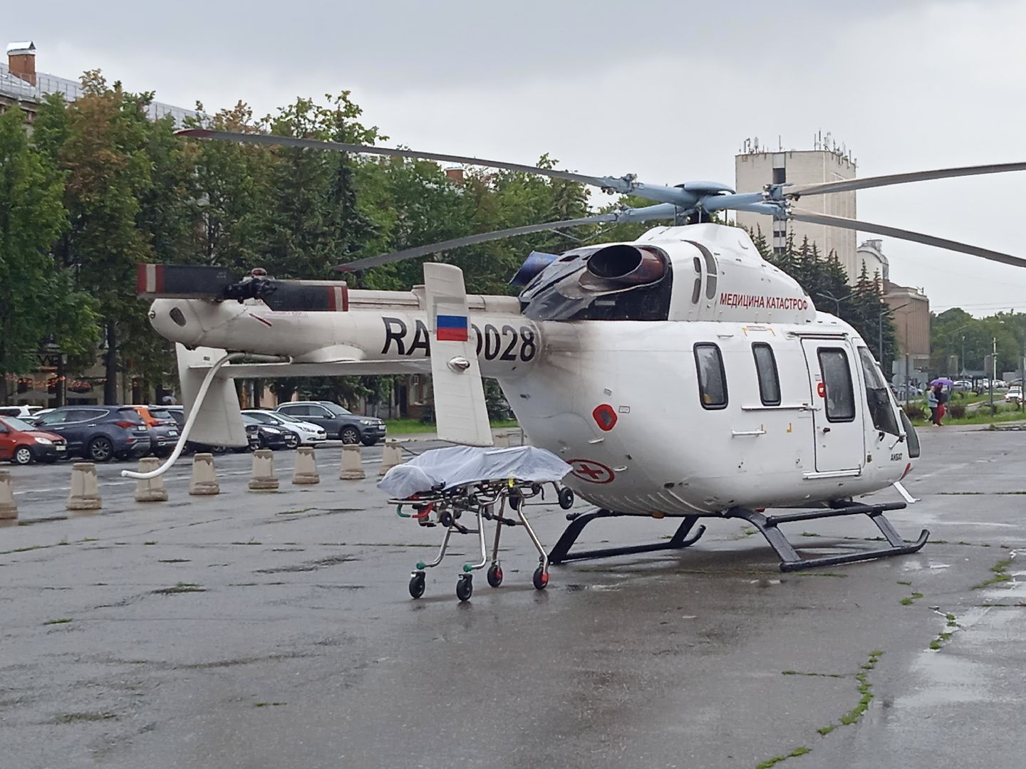 вертолёт, санавиация, Жуковская, ГКБ, МОНИКИ