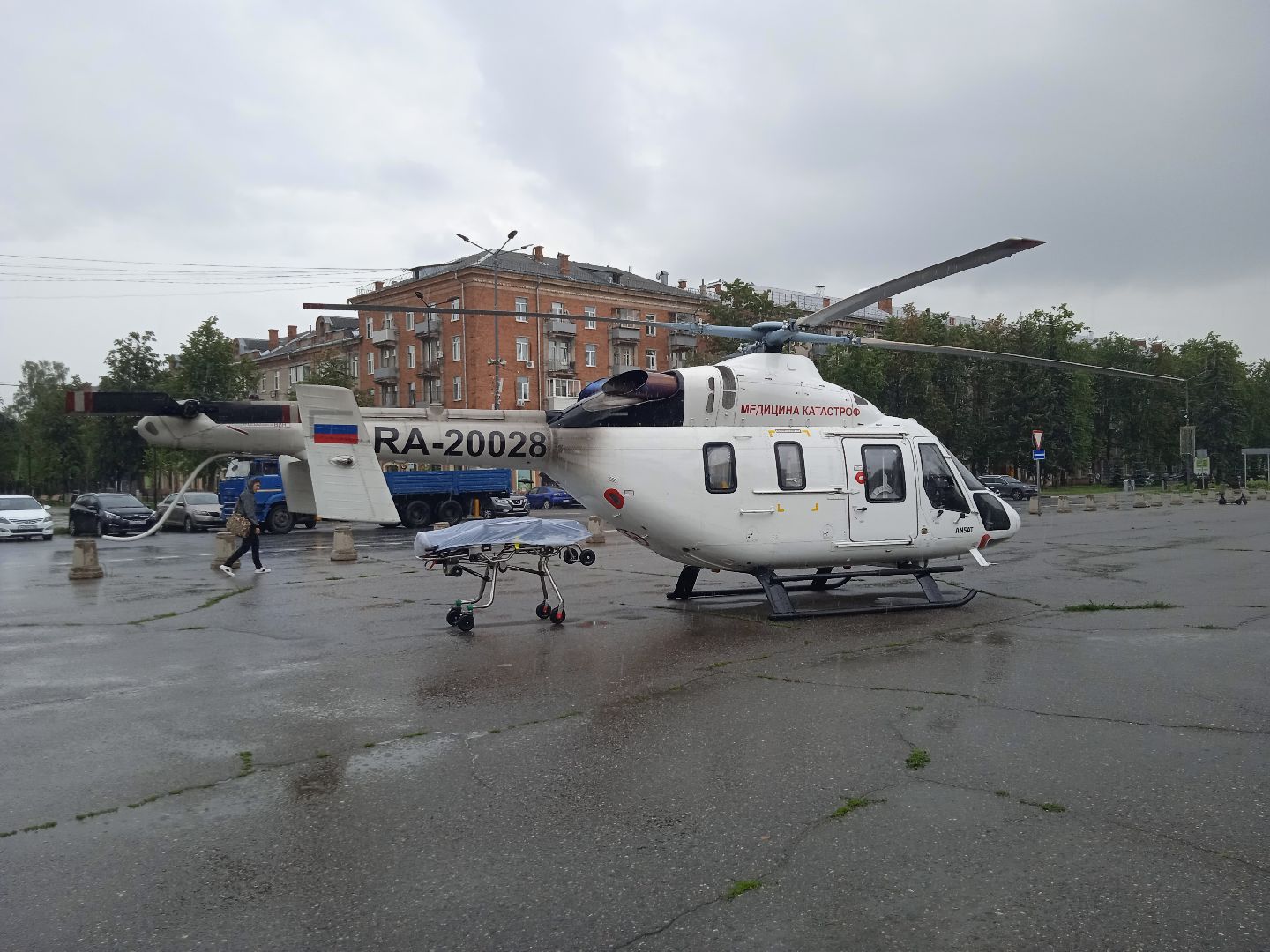 вертолёт, санавиация, Жуковская, ГКБ, МОНИКИ