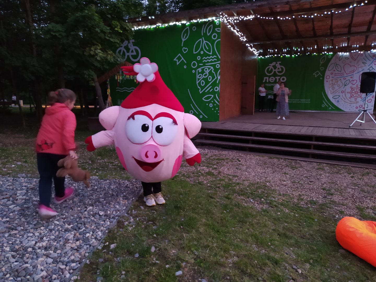 Истра, парк, ночь