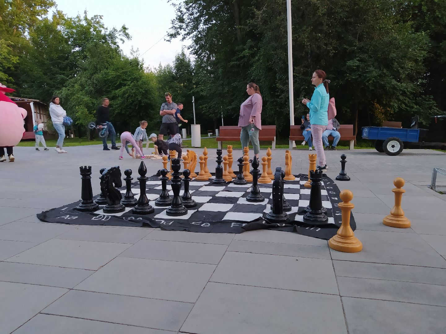 Истра, парк, ночь