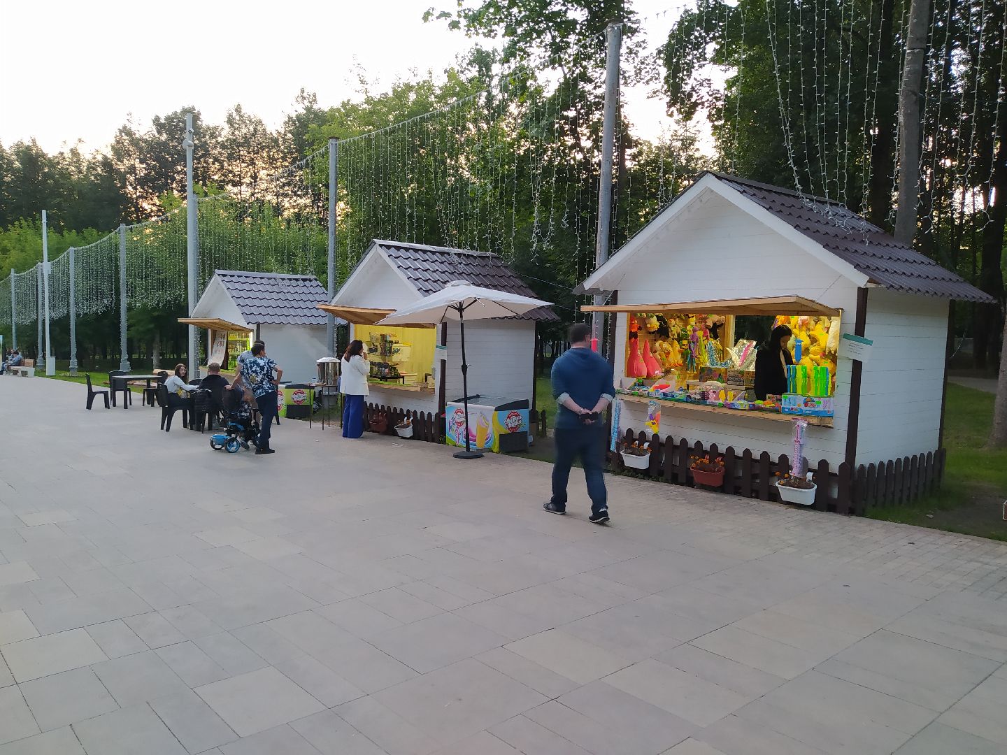 Истра, парк, ночь