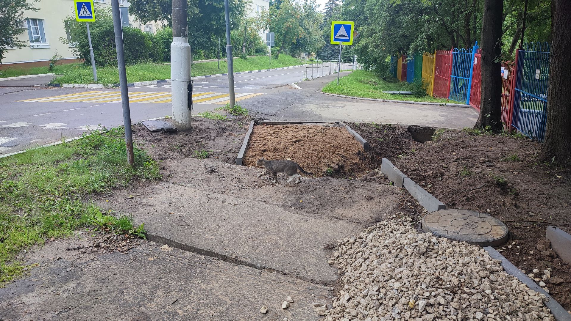 Кашира, народная тропа, пешком, благоустройство, тротуар