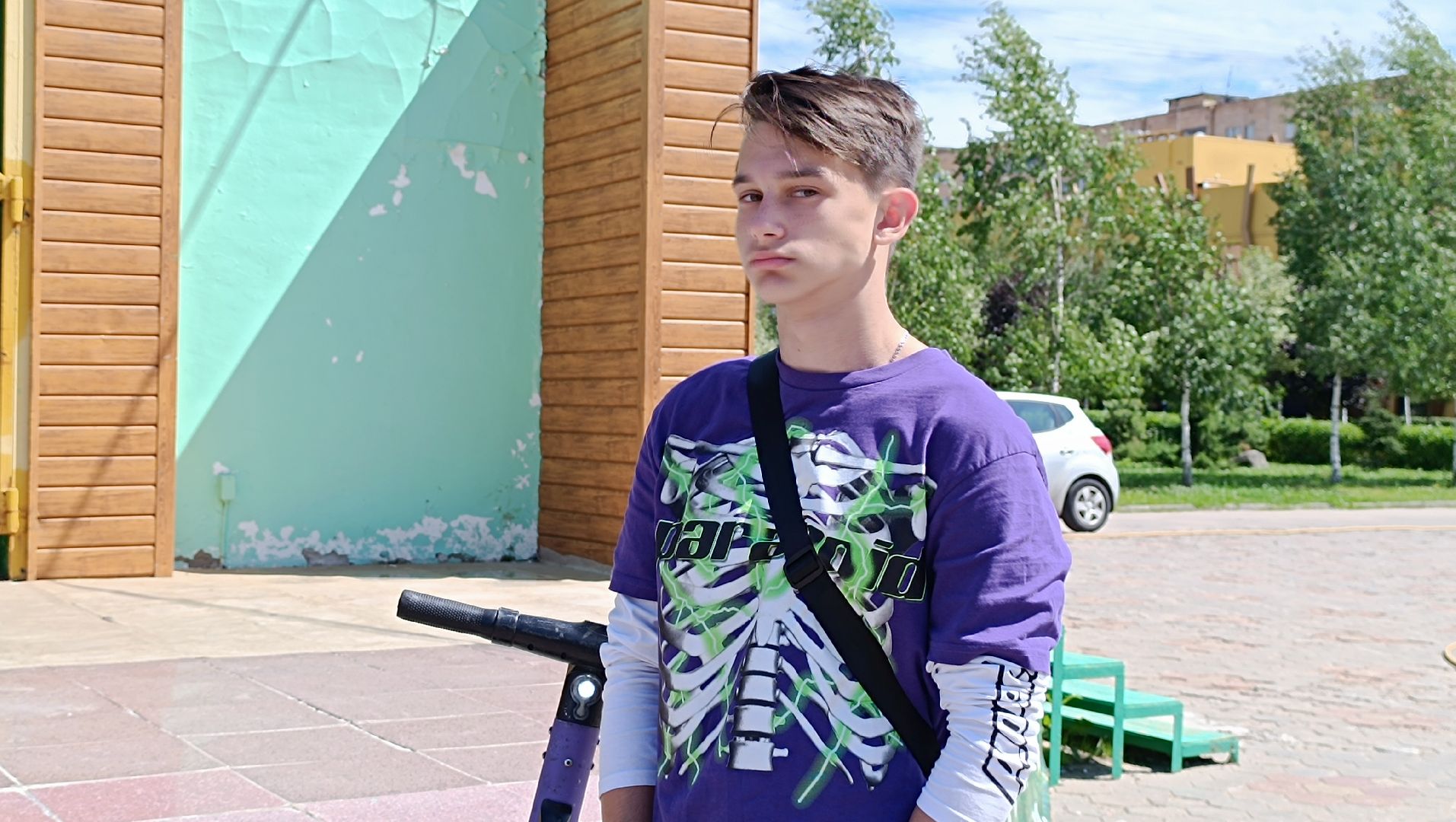 Лобня, парк, самокат