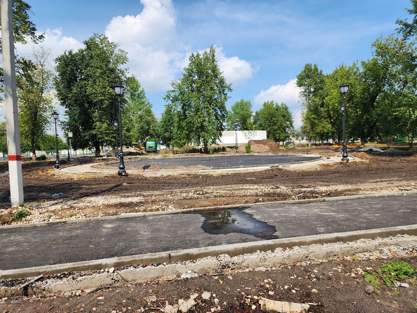 Павловский Посад, городской округ Павловский Посад, памятник, сквер, парк, люди, отдых, строительство, благоустройство