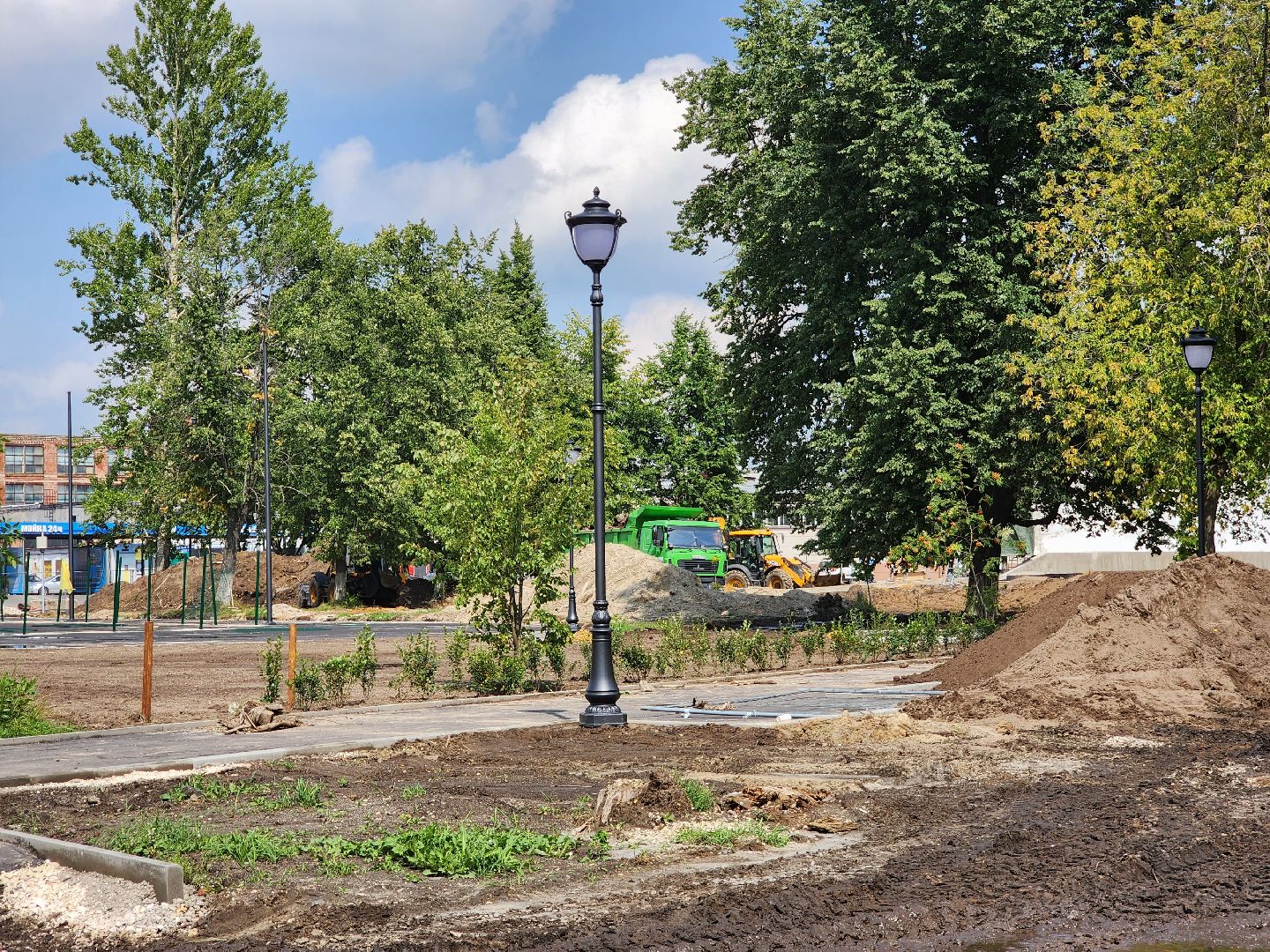 Павловский Посад, городской округ Павловский Посад, памятник, сквер, парк, люди, отдых, строительство, благоустройство
