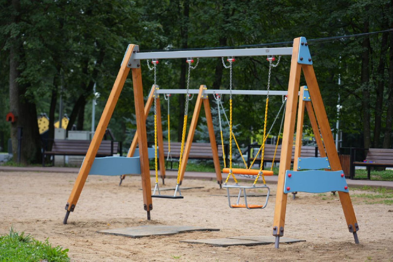 Сергиево-Посадский городской округ, Сергиев Посад, Парки, Детская площадка, Дети, Лето в Подмосковье, Дети, Перемены, Благоустройство