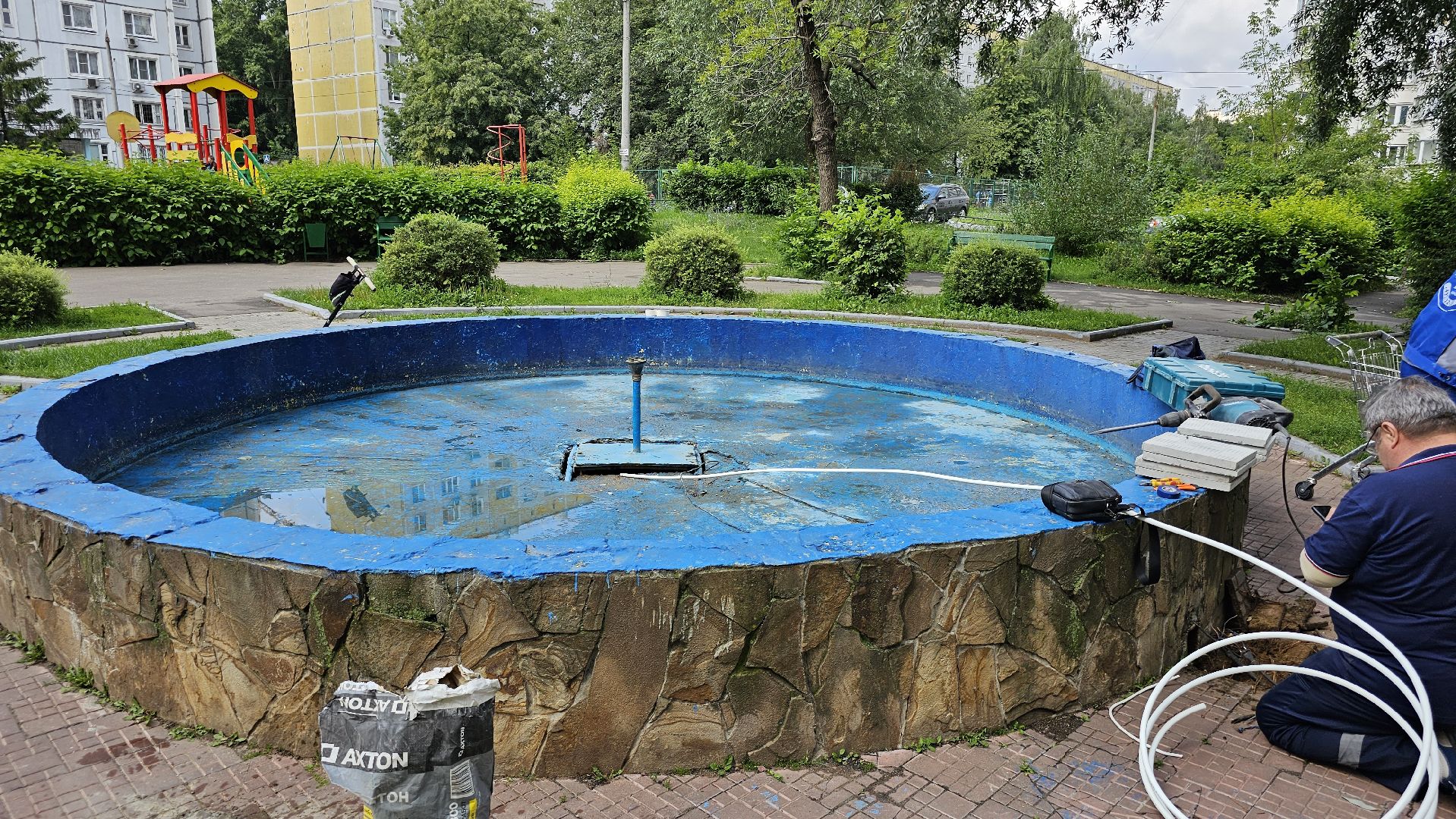 ремонт, фонтан, управляющая компания, Котельники