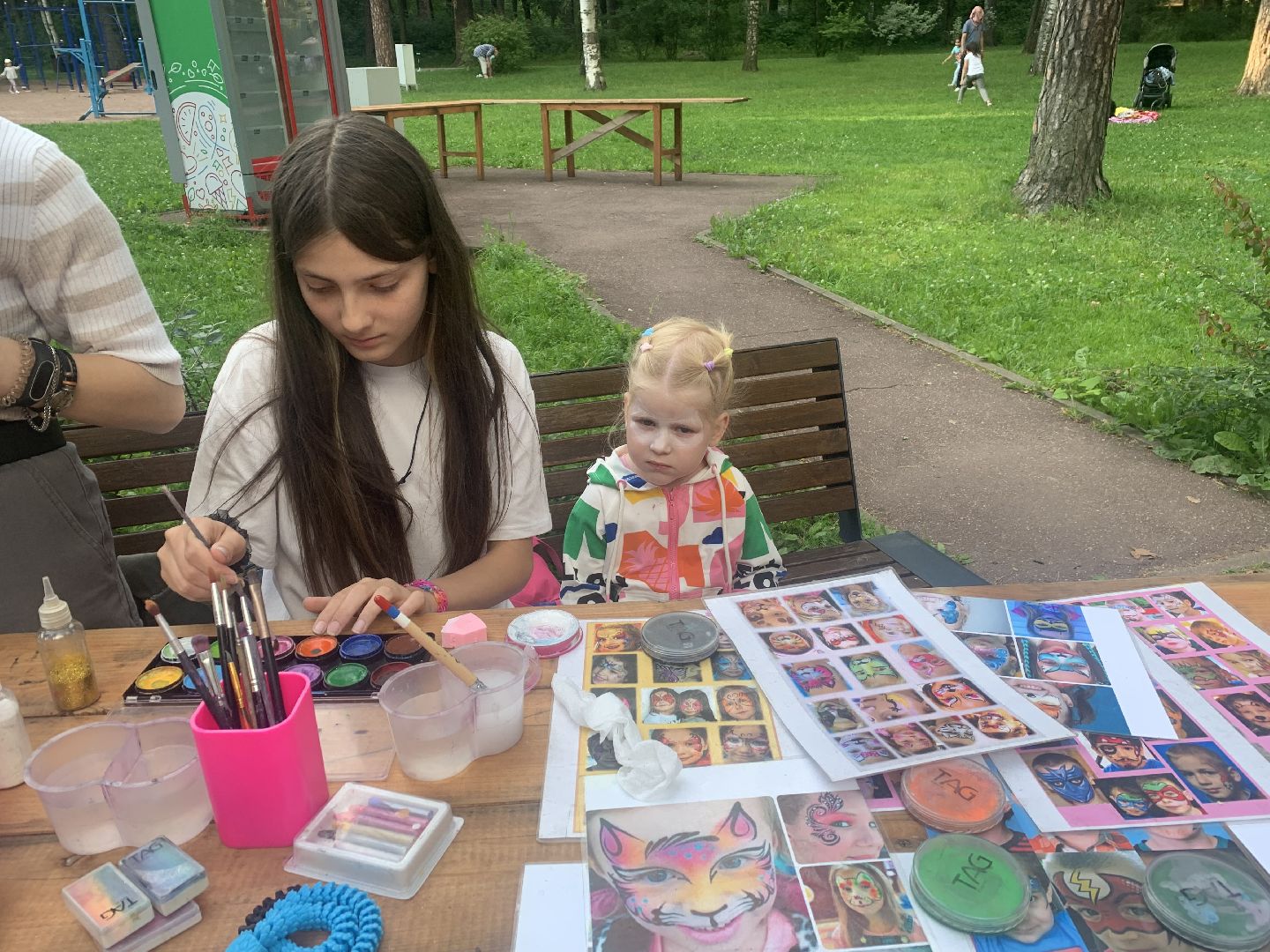 Дети, аквагрим, лето в подмосковье,Красногорск