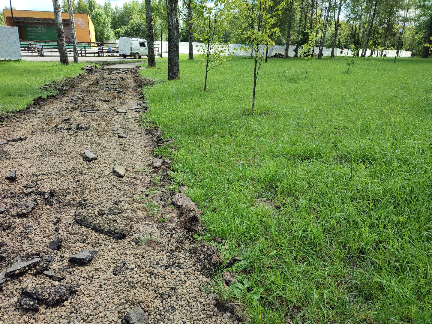 #талдом, #паркпобеды, #благоустройство, #заменаасфальта, #дорожка