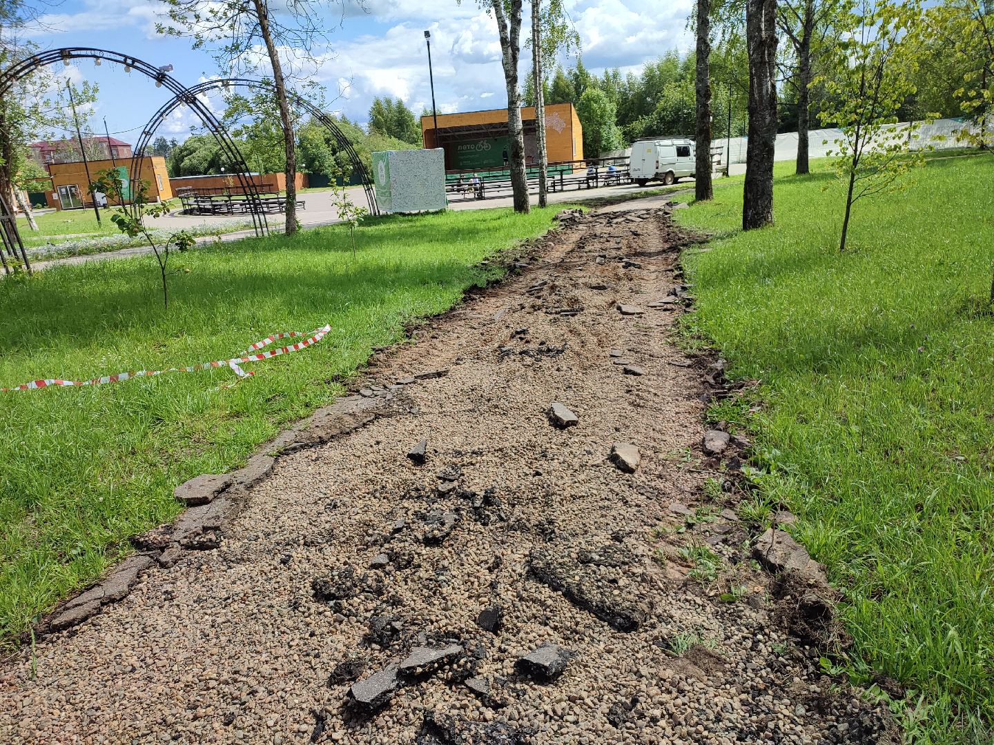 #талдом, #паркпобеды, #благоустройство, #заменаасфальта, #дорожка