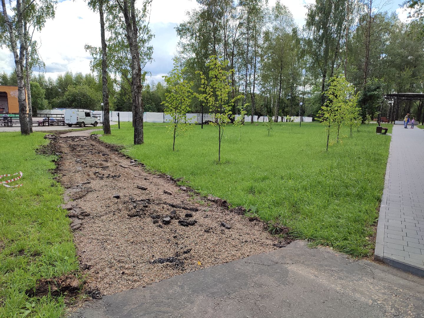 #талдом, #паркпобеды, #благоустройство, #заменаасфальта, #дорожка