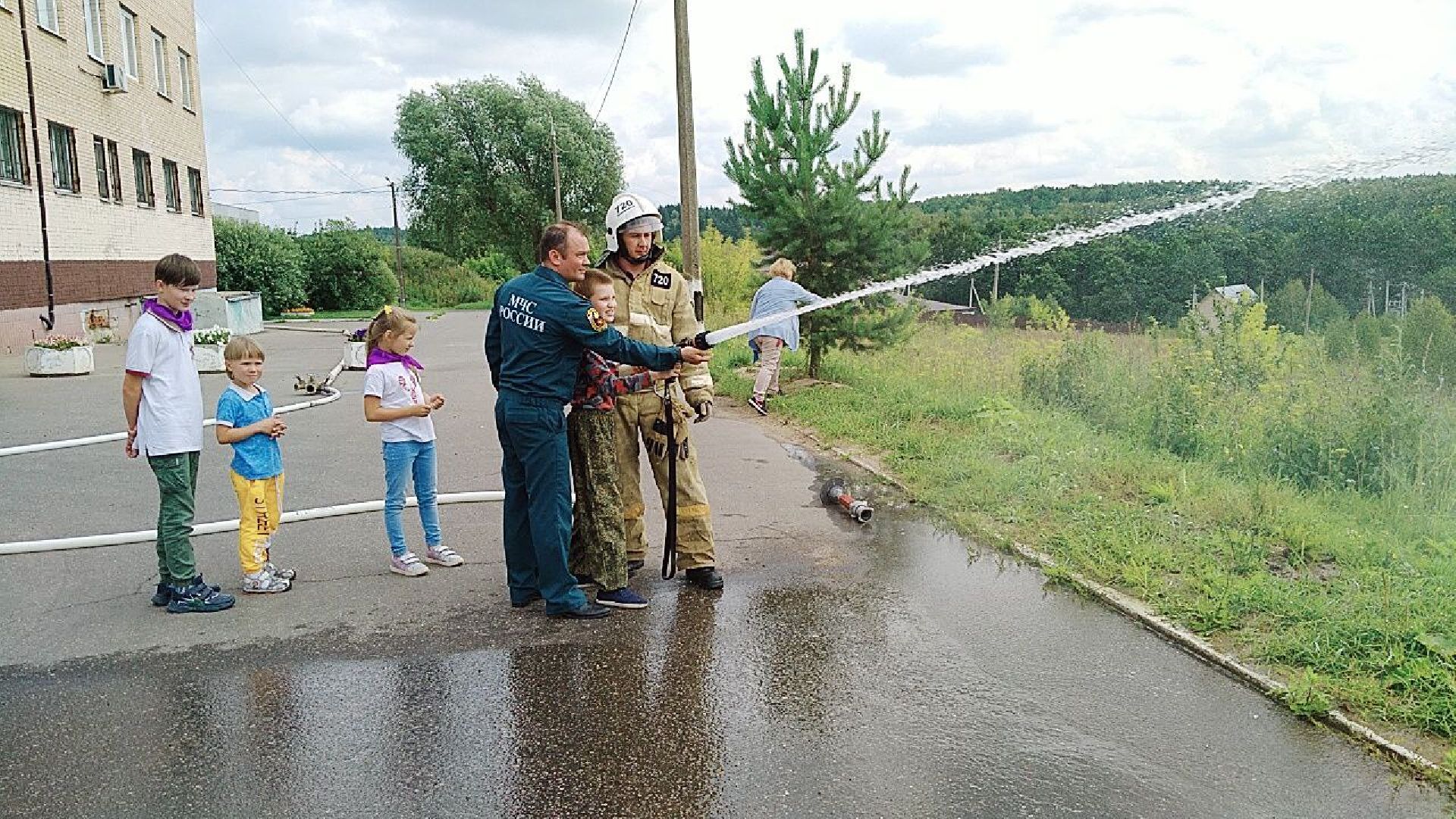 Чехов, дети, лето, профессия, пожарный, безопасность, обучение