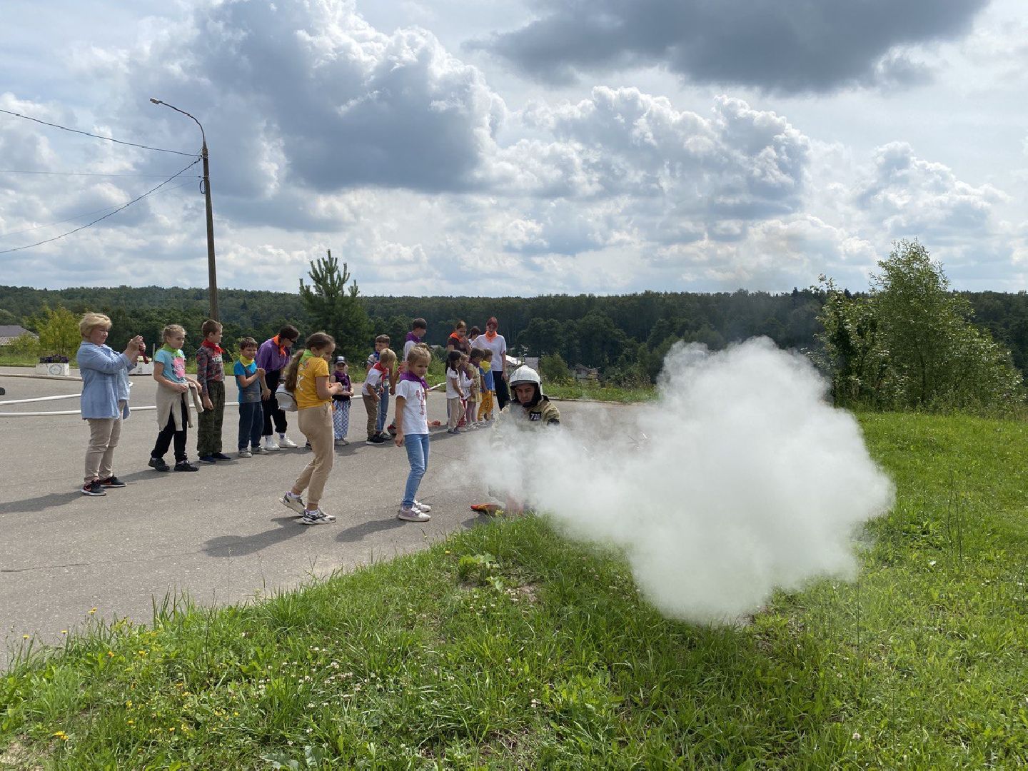 Чехов, дети, лето, профессия, пожарный, безопасность, обучение