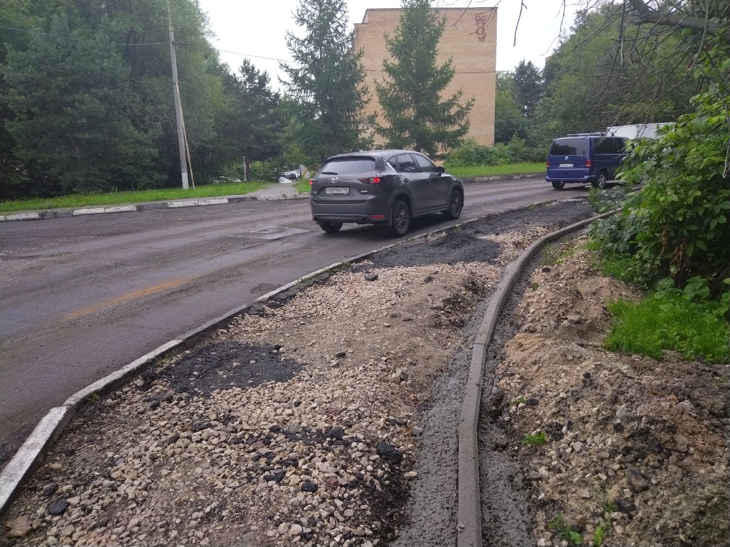 Мытищи, ремонт дорог, улица Институтская