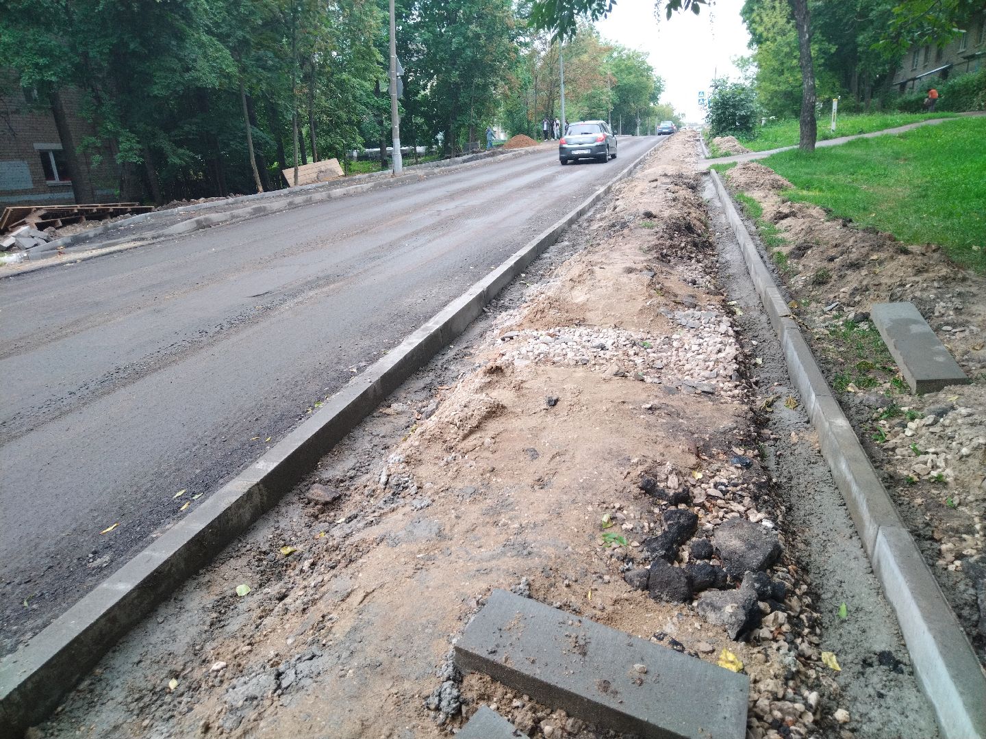 Мытищи, ремонт дорог, улица Институтская