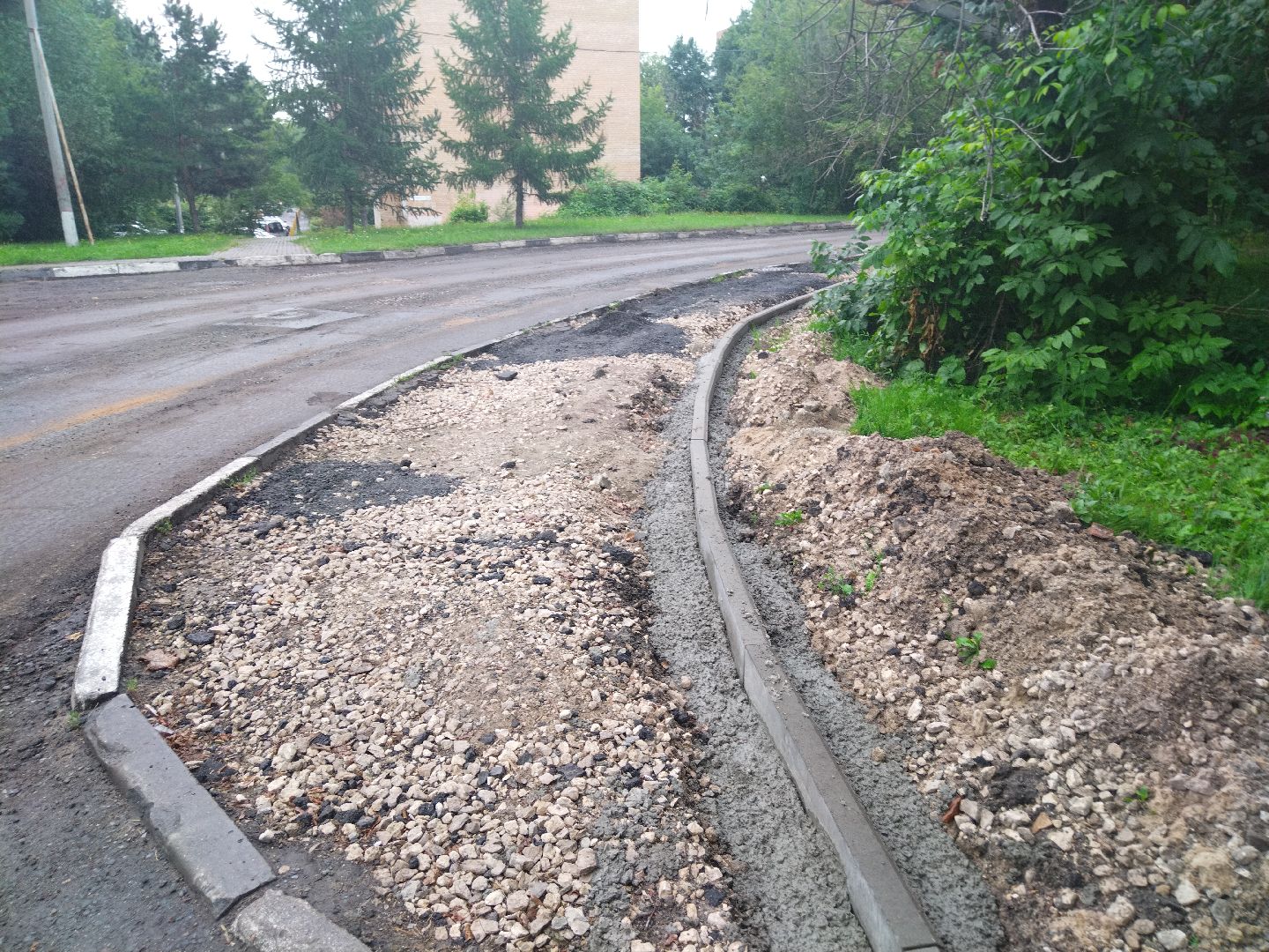 Мытищи, ремонт дорог, улица Институтская