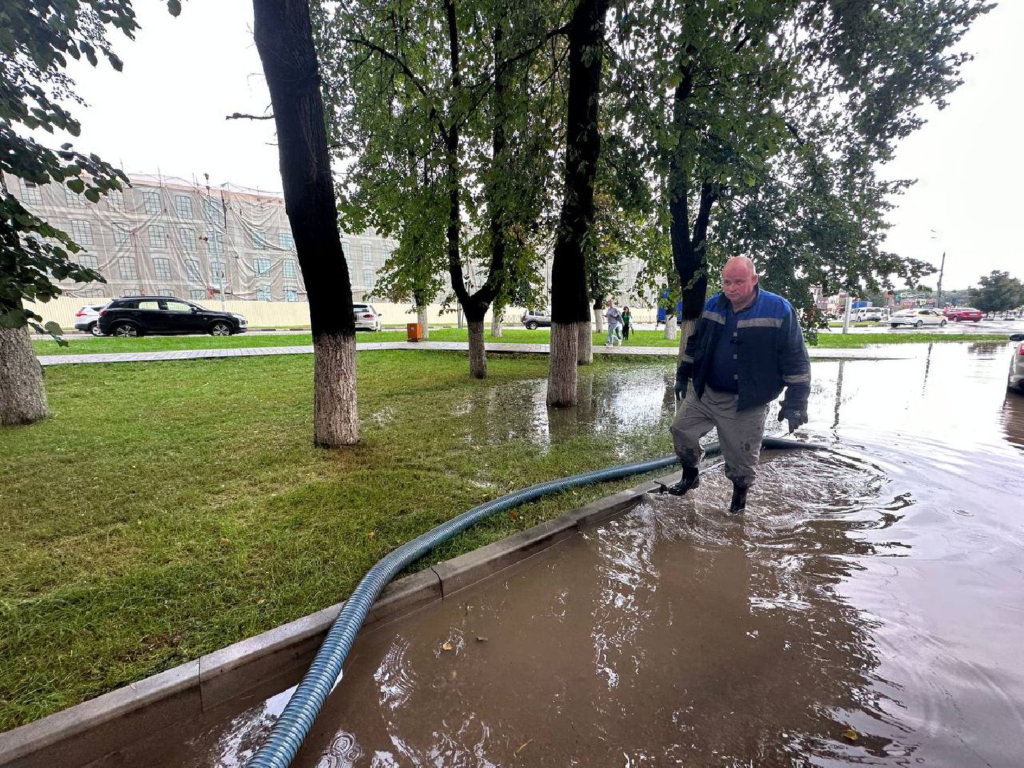 Последствия ливня, Откачка воды, Наро-Фоминск