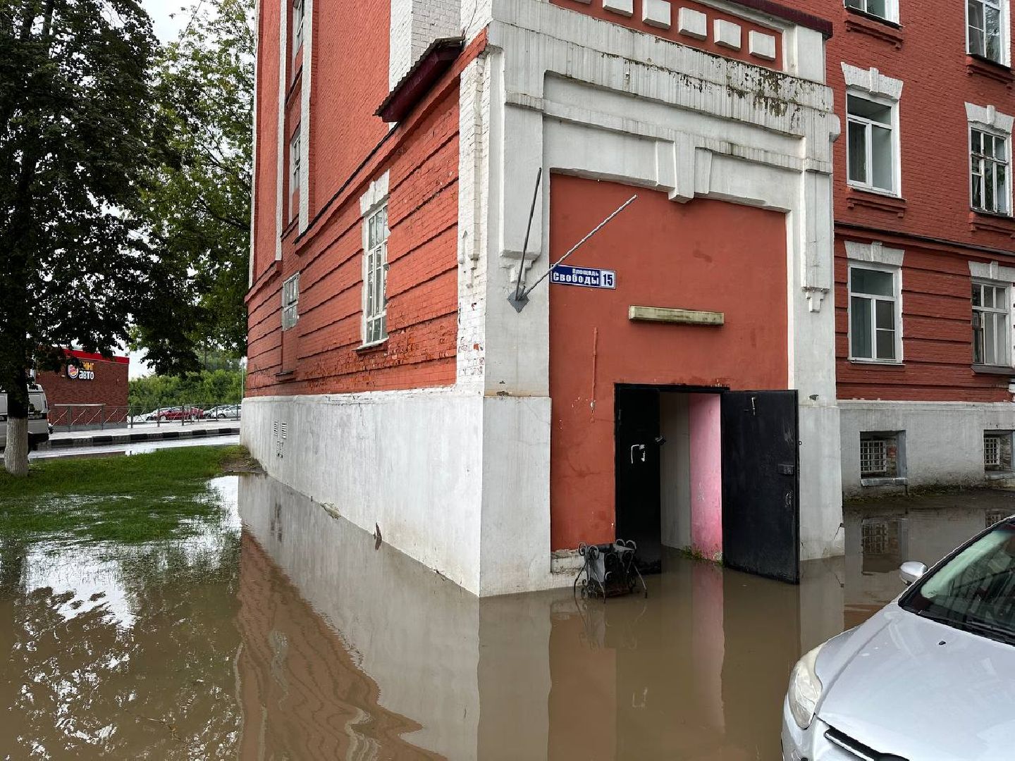 Последствия ливня, Откачка воды, Наро-Фоминск