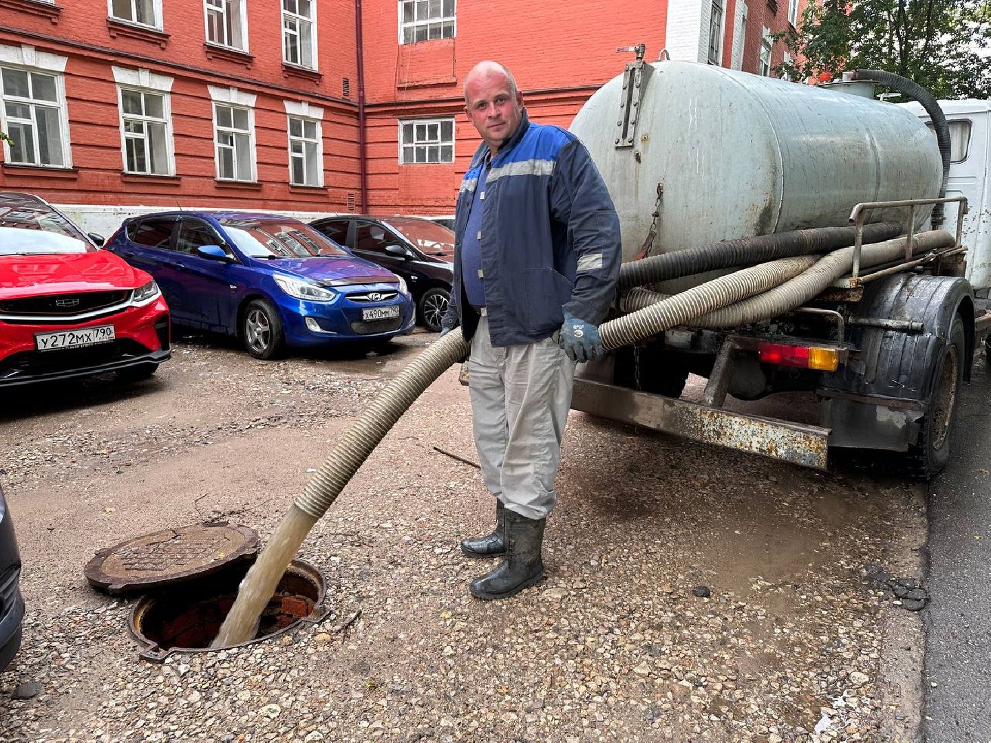 Последствия ливня, Откачка воды, Наро-Фоминск