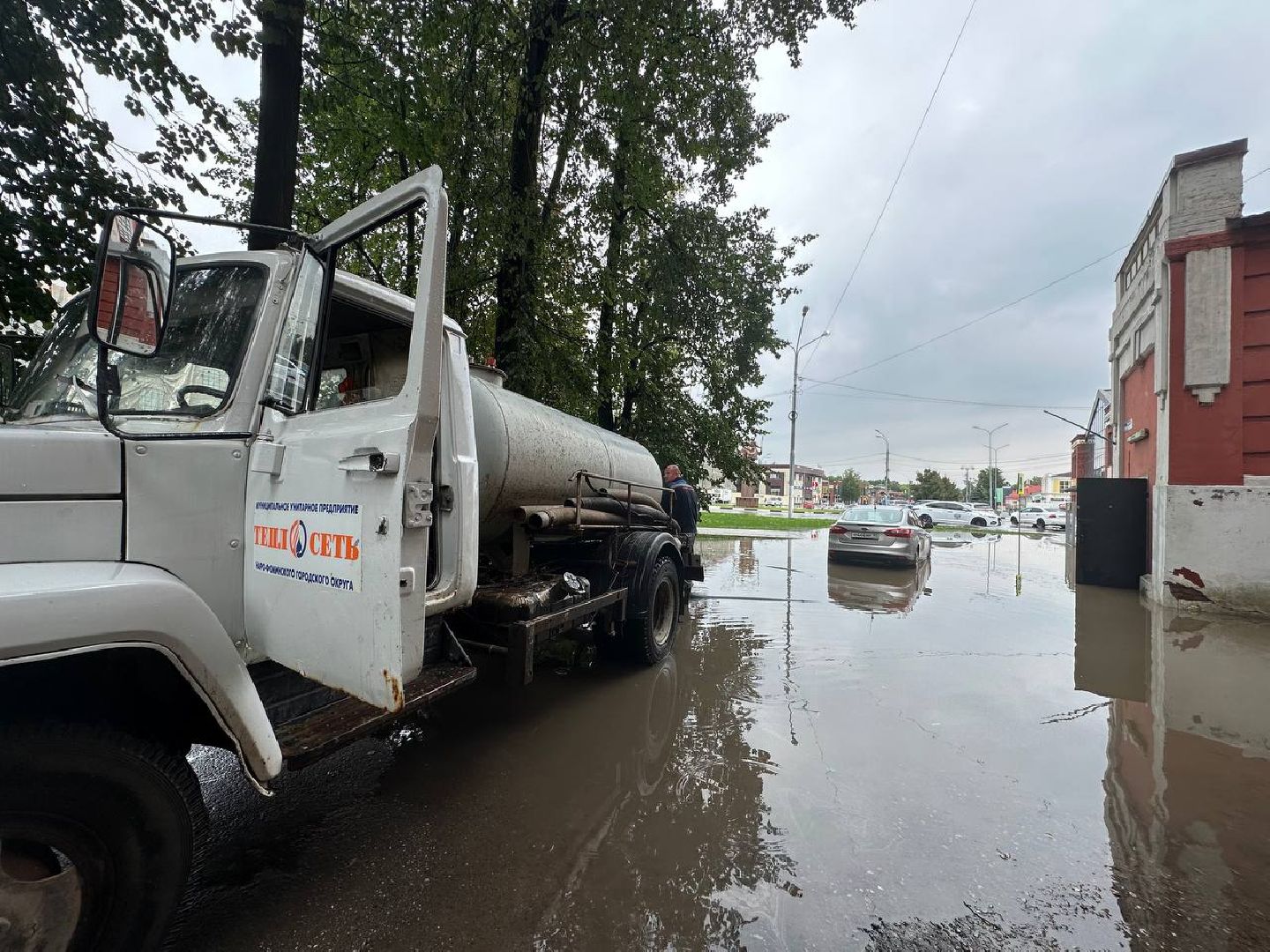 Последствия ливня, Откачка воды, Наро-Фоминск
