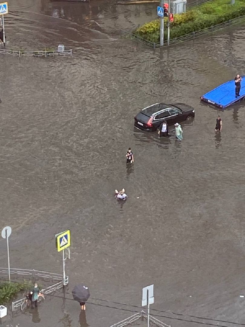 Потоп в Красногорске, дождь, ливень, ликвидация последствий