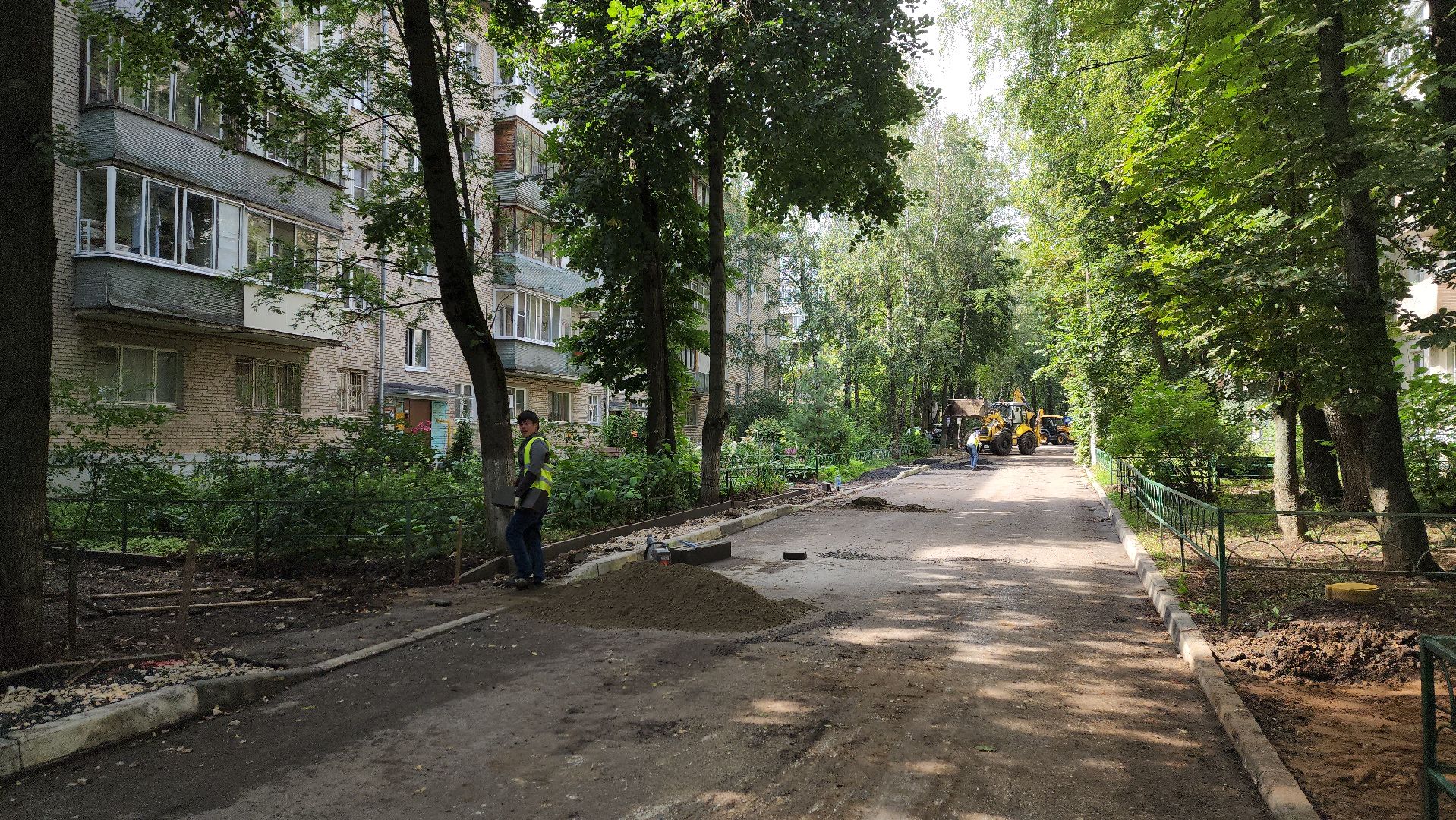 Одинцово, благоустройство, двор, асфальт, тротуар, ремонт, парковка,