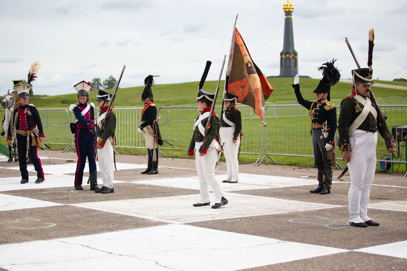 Можайск, Можайский городской округ, Подмосковье, Бородинский музей, живые шахматы, турнир, шахматы, гроссмейстер, реконструкторы, фигуры