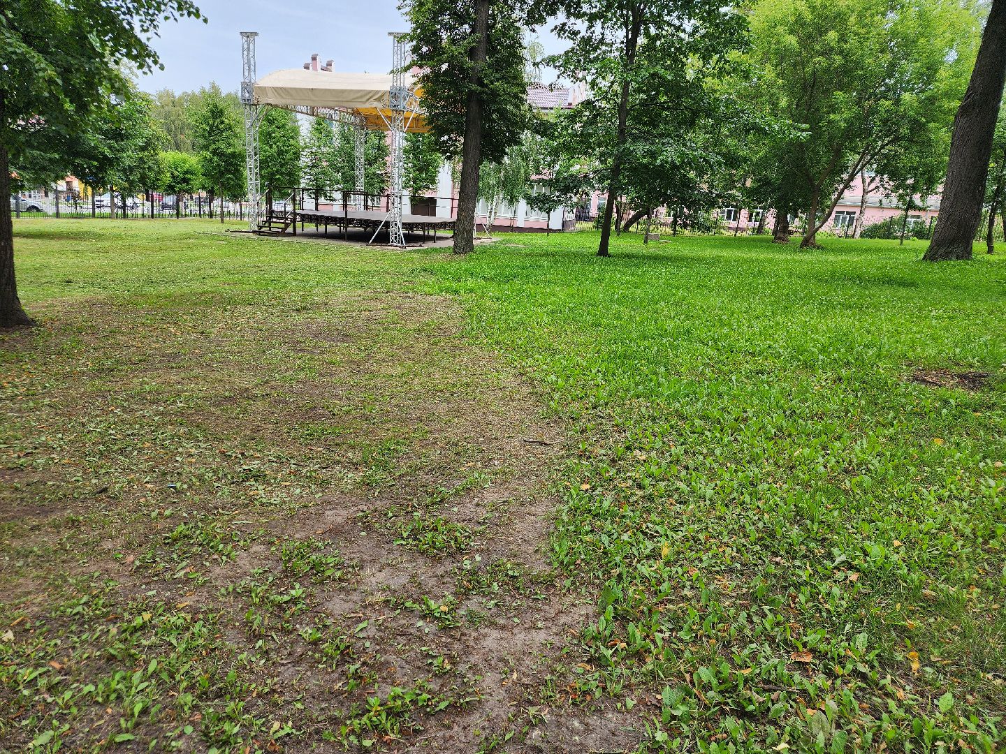 Павловский Посад, городской округ Павловский Посад, парк, лето, благоустройство, газон