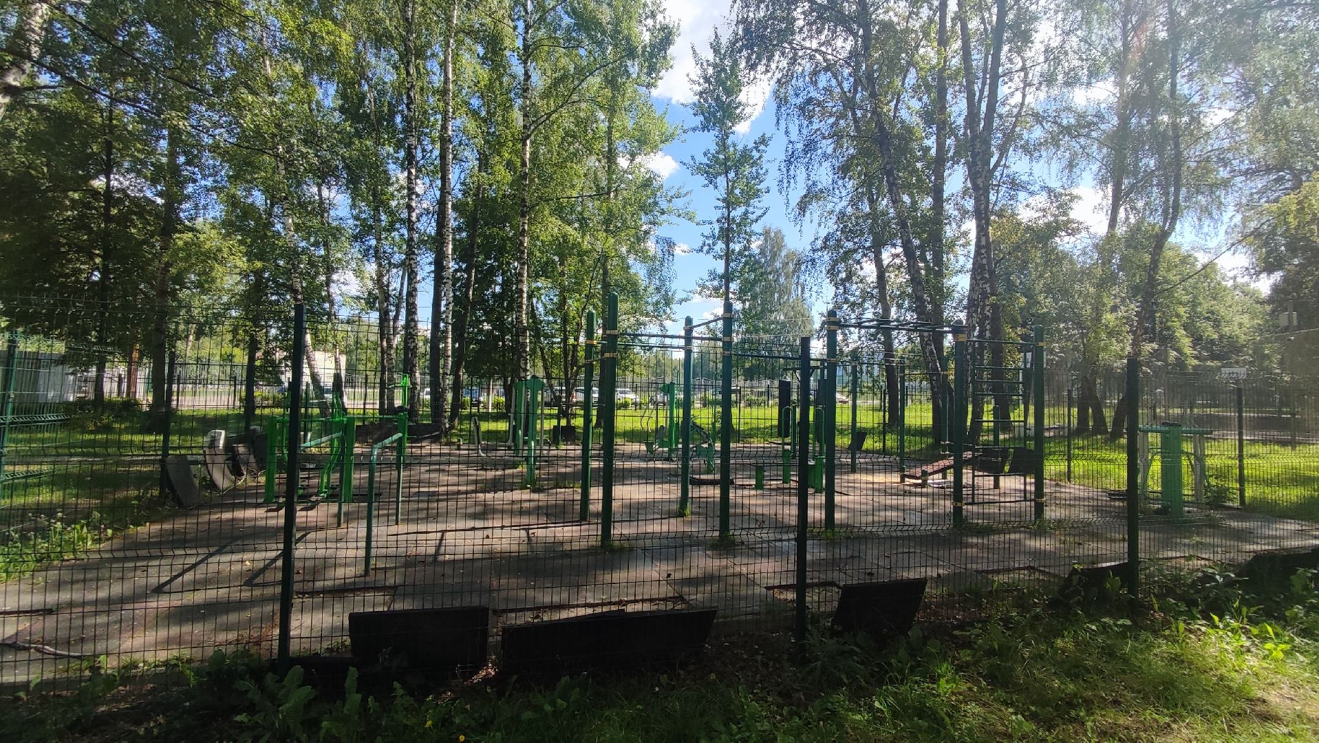 Кашира, парк, ремонт, воркаут, турники