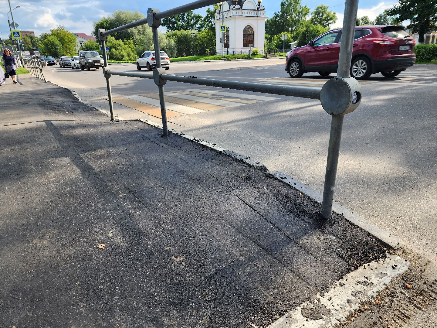 Новый тротуар, школа №18, Павловский Посад, ремонт, благоустройство