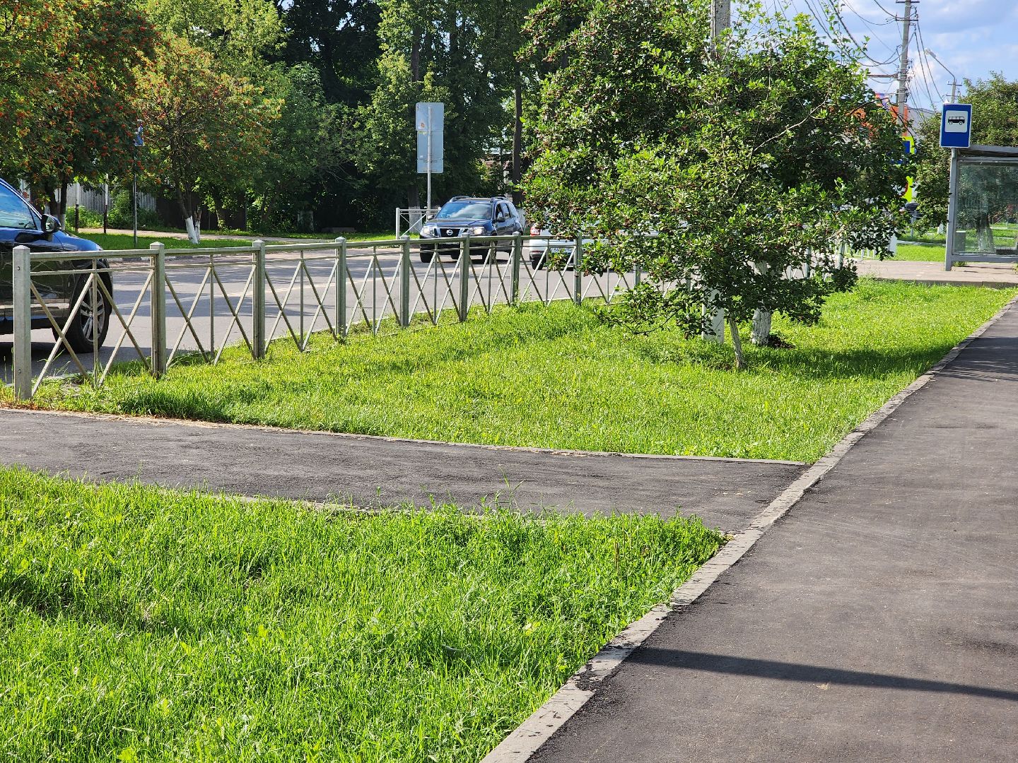 Новый тротуар, школа №18, Павловский Посад, ремонт, благоустройство