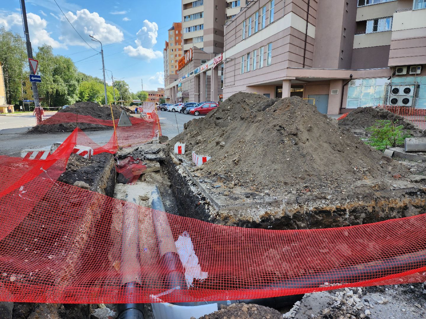 Раменское, ЖКХ, строительство тепловой сети на Чугунова