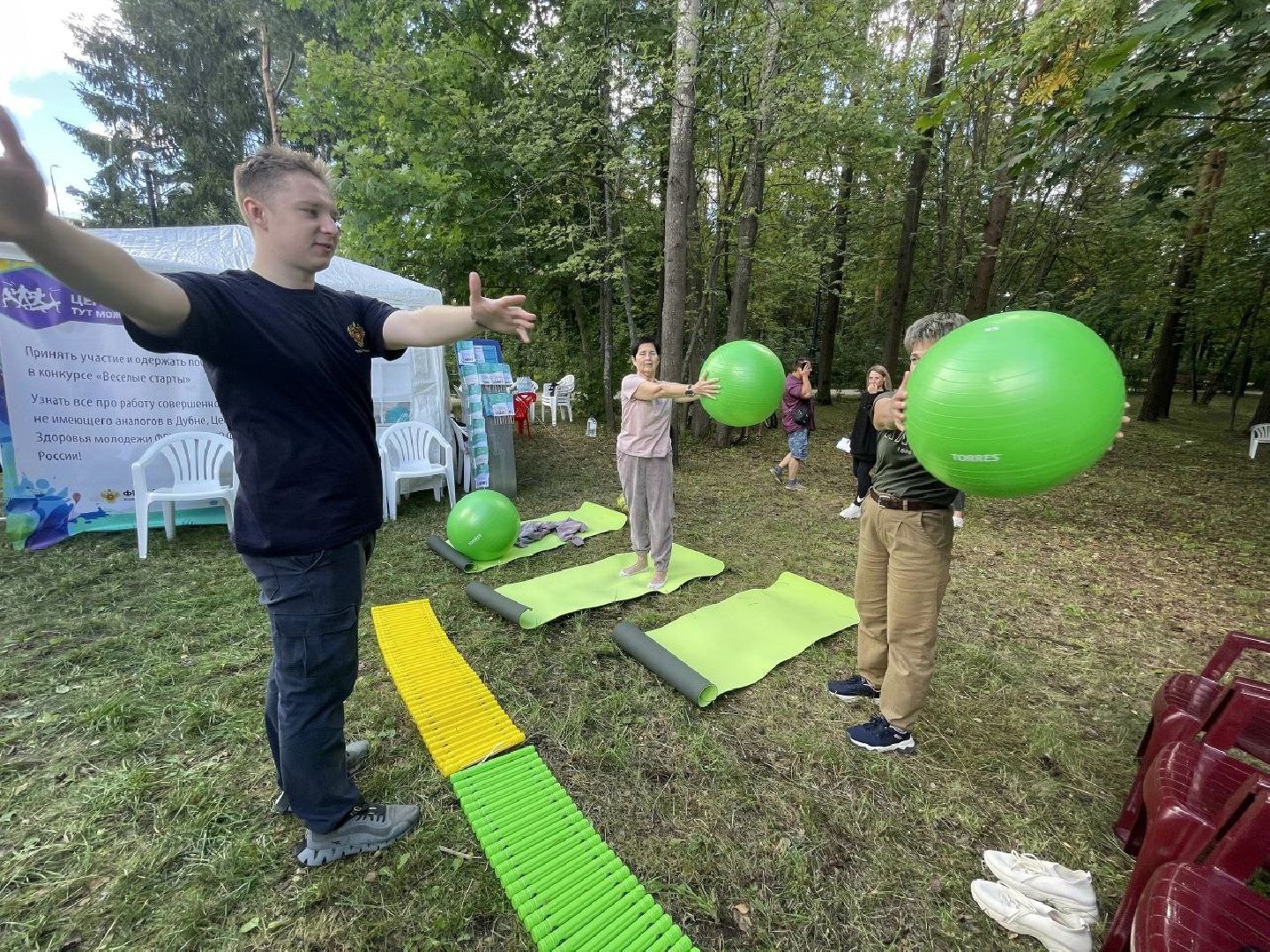 Здоровая суббота, спорт, ЛФК, ФБУЗ МСЧ №9 ФМБА России, Дубна