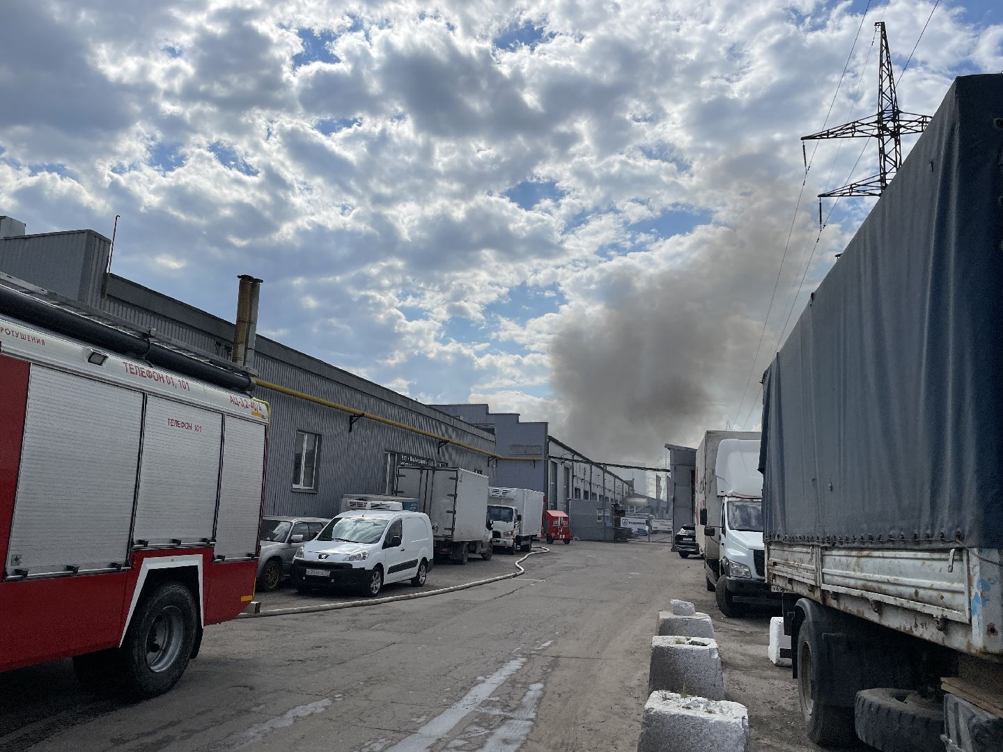 Пожар, тушат, Люберцы, возгорание