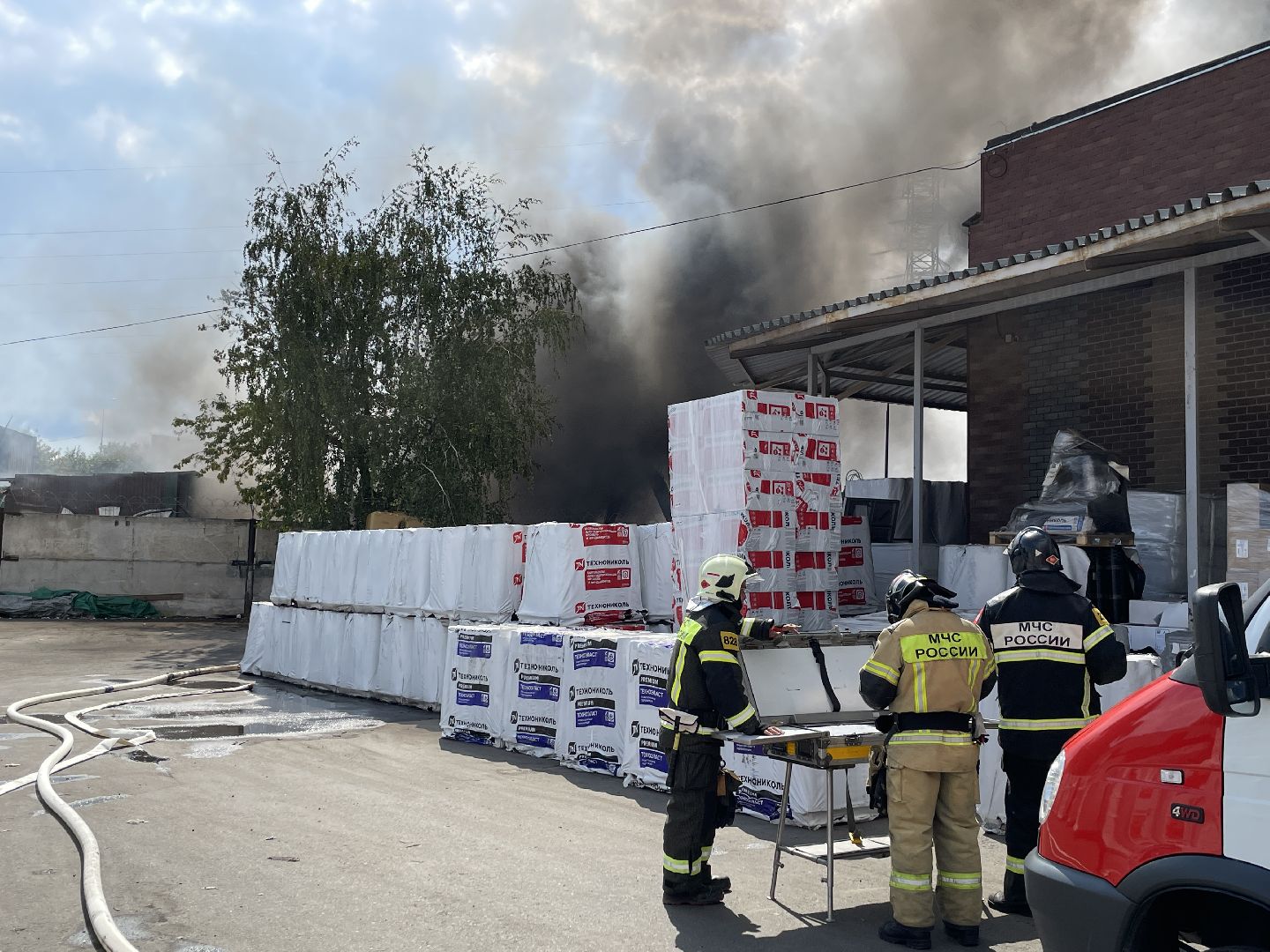 Пожар, тушат, Люберцы, возгорание