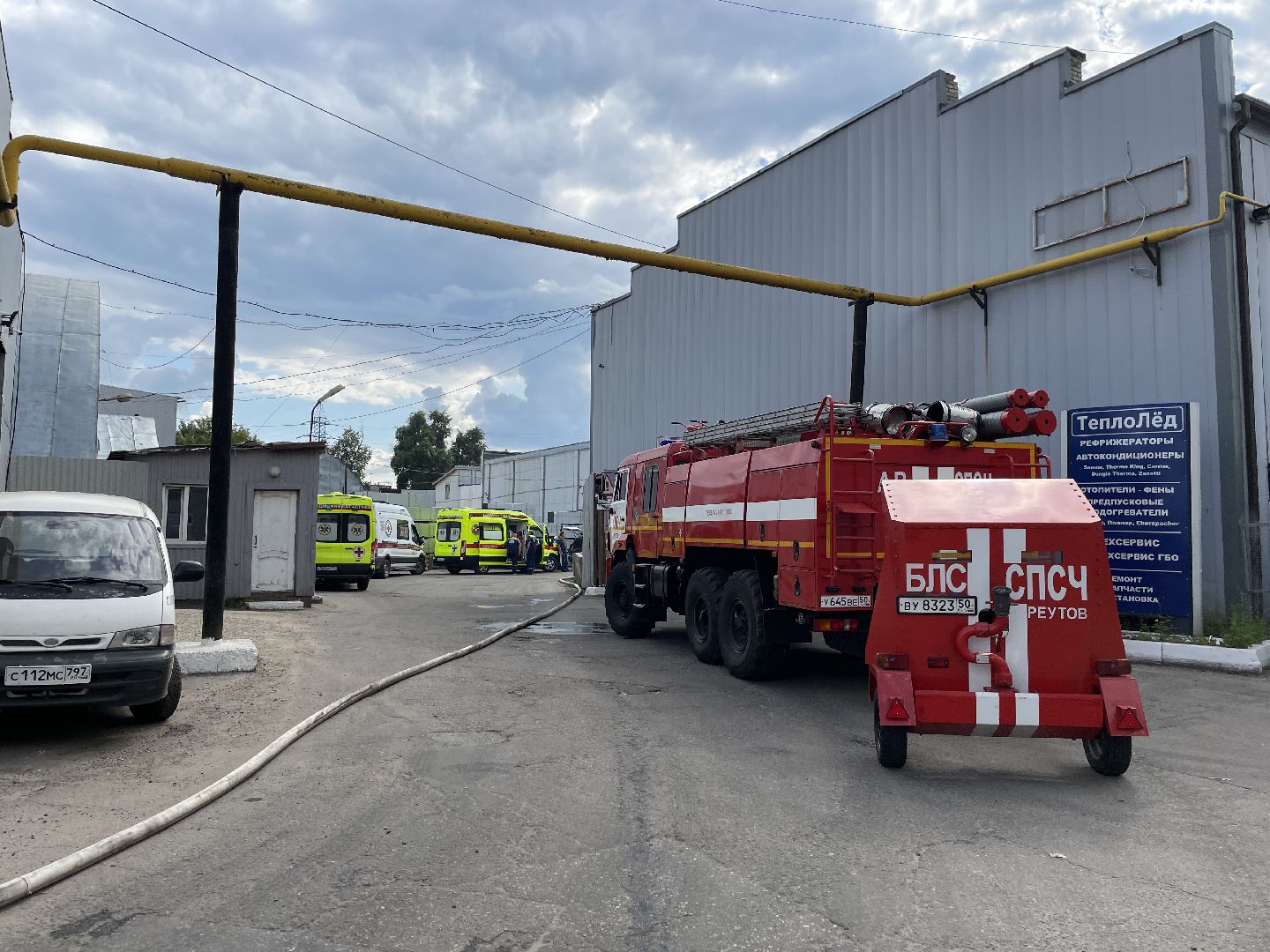 Пожар, тушат, Люберцы, возгорание