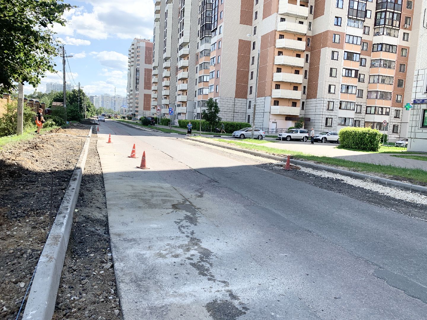 Балашиха, Подмосковье, дороги, капитальный ремонт, асфальтирование, бордюр, улица Шестая