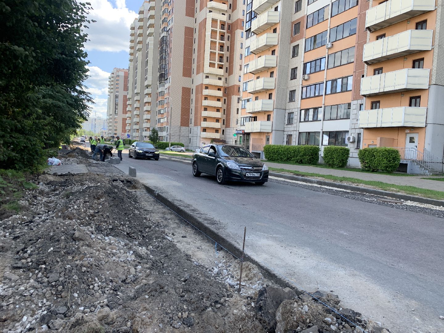 Балашиха, Подмосковье, дороги, капитальный ремонт, асфальтирование, бордюр, улица Шестая