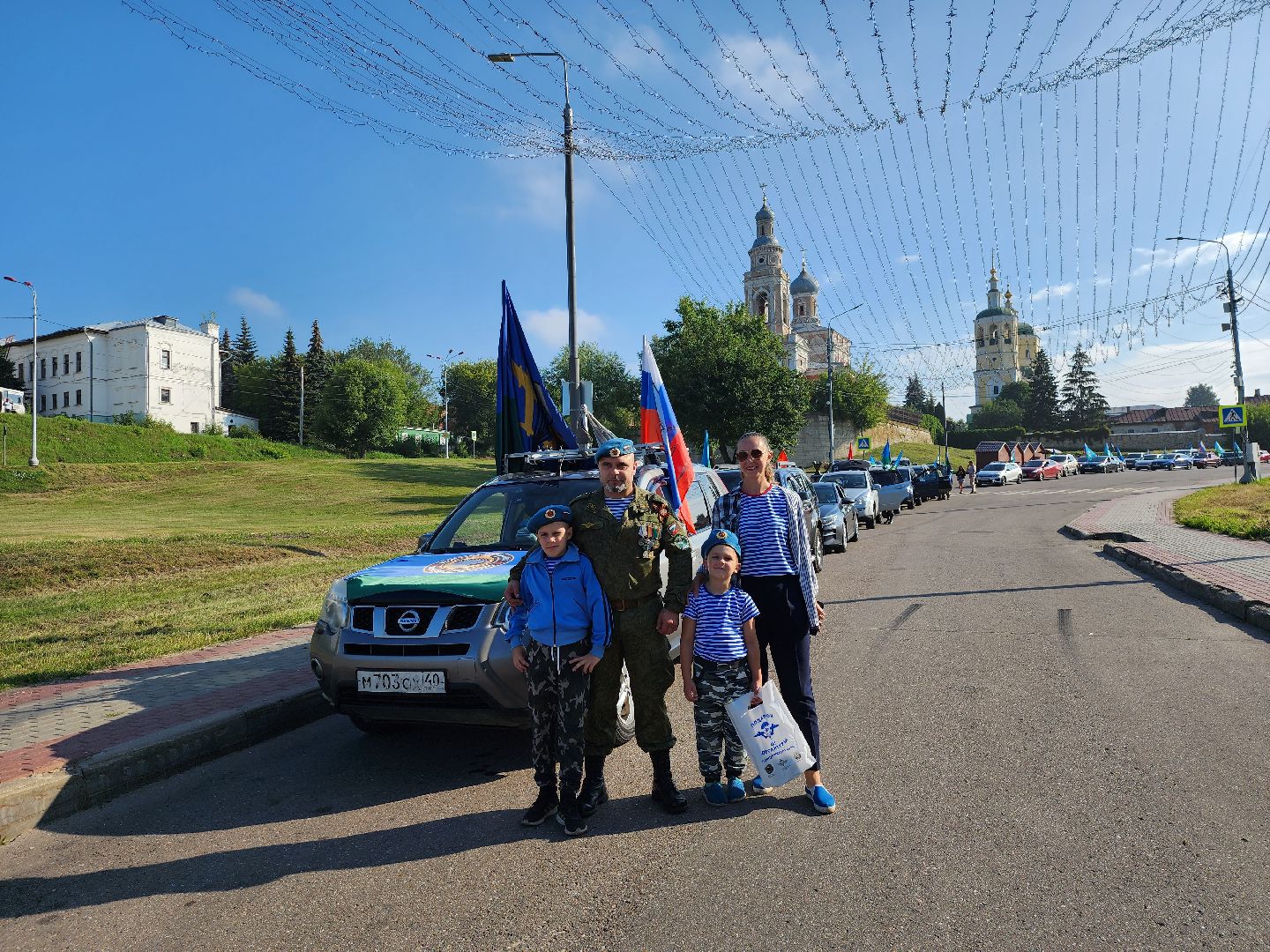 Серпухов, Подмосковье, День ВДВ, десантники, автопробег