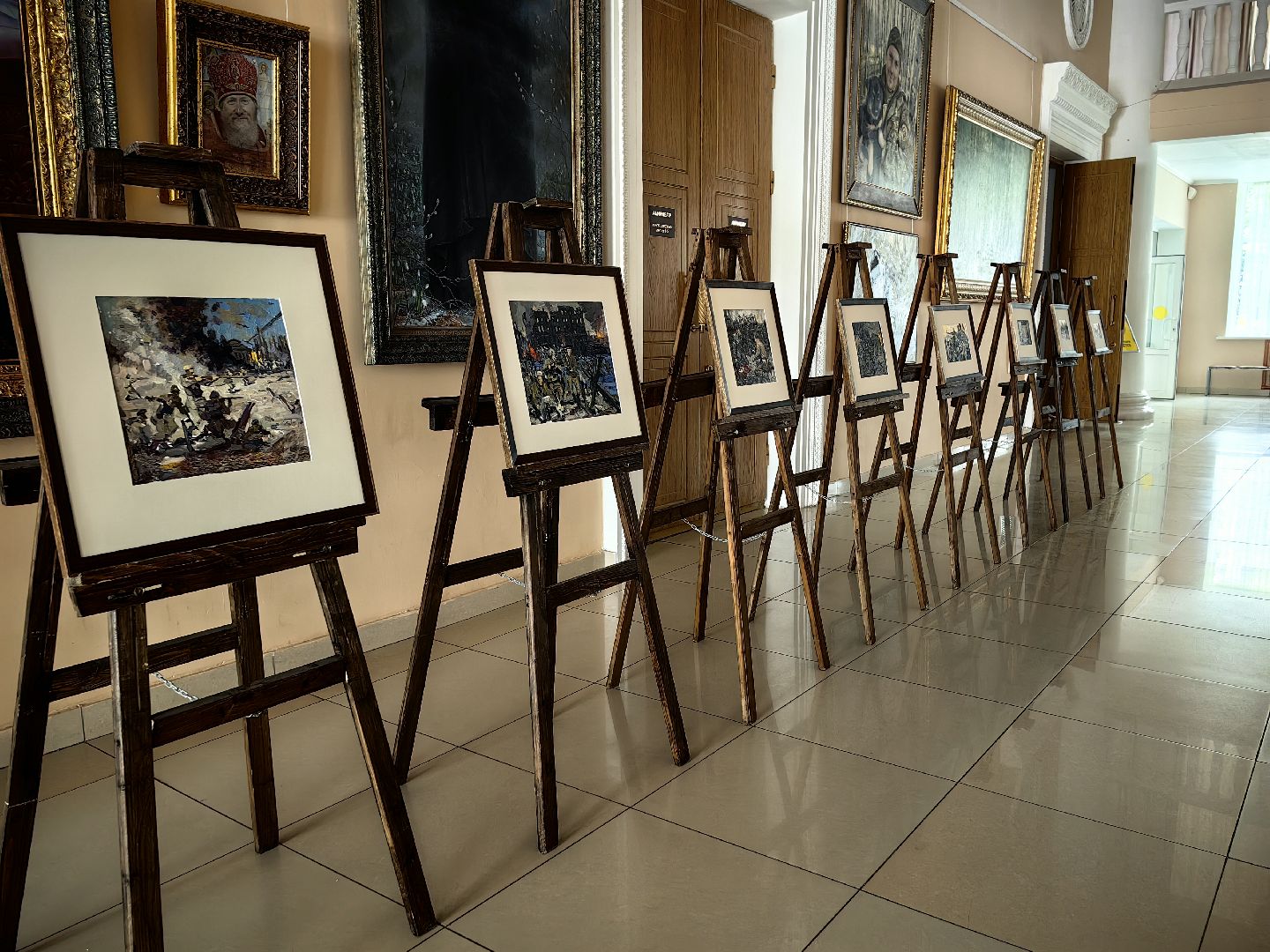 Выставка, рисунки, картина, битва