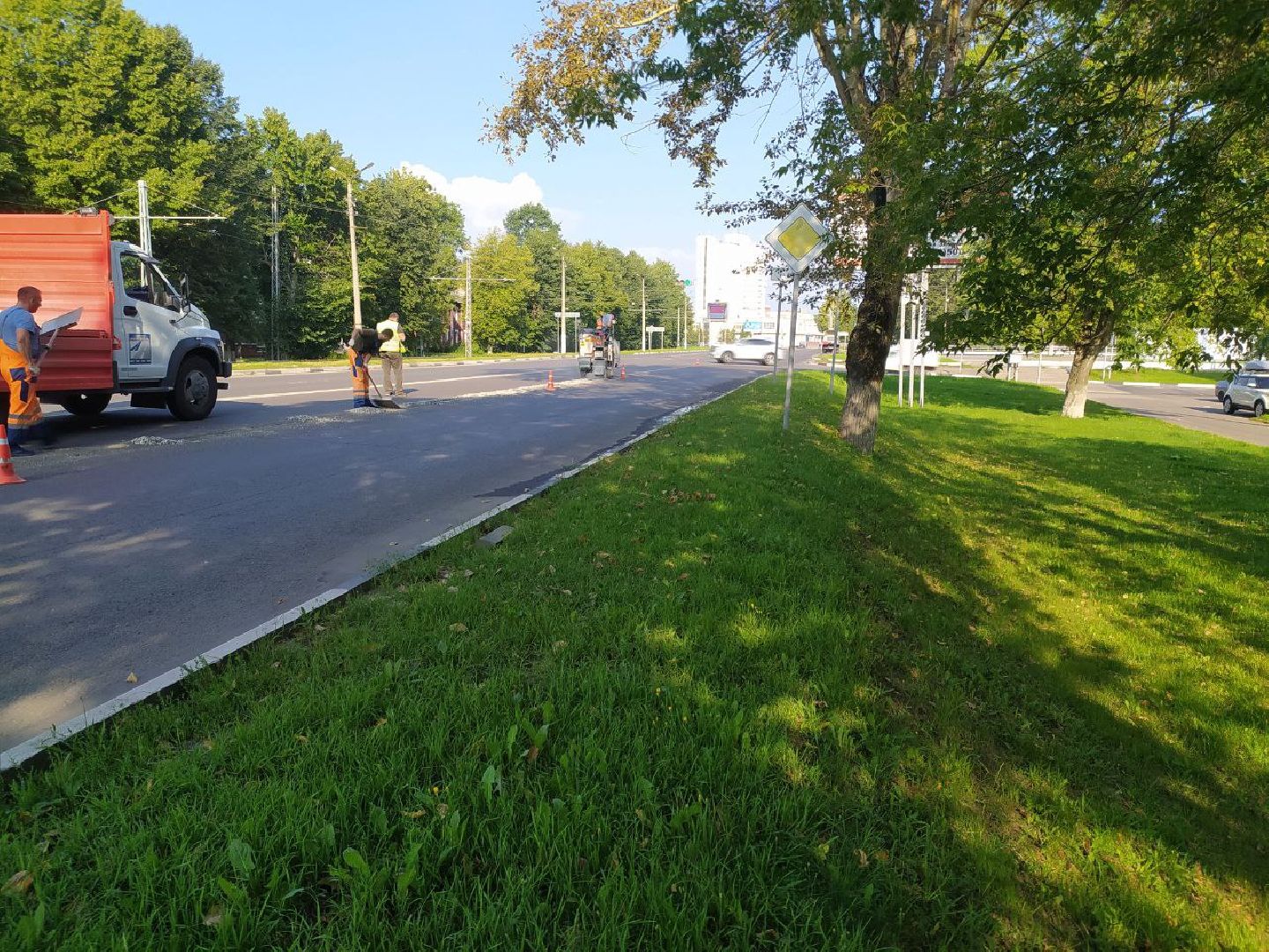 Коломна, дороги, дорожная разметка