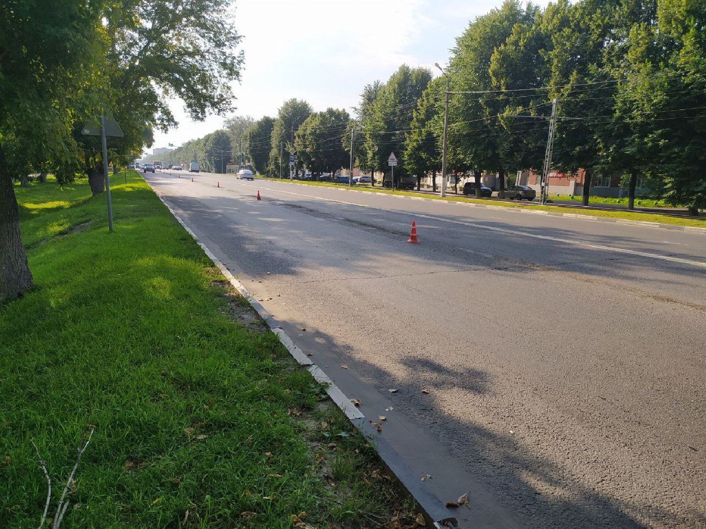 Коломна, дороги, дорожная разметка