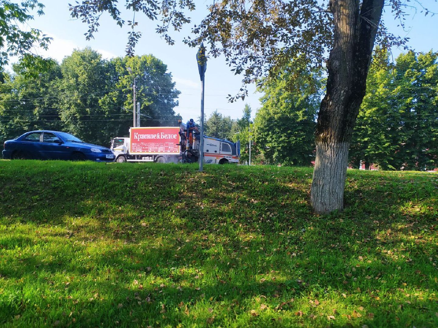 Коломна, дороги, дорожная разметка